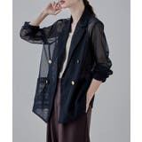 etoll エトル メッシュシアーテーラードジャケット | Fashion Letter | 詳細画像5 