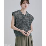 etoll エトル ミックスメッシュポロ襟ニット | Fashion Letter | 詳細画像9 