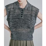 etoll エトル ミックスメッシュポロ襟ニット | Fashion Letter | 詳細画像12 