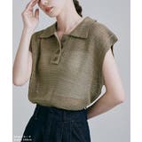 etoll エトル ミックスメッシュポロ襟ニット | Fashion Letter | 詳細画像13 