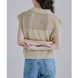 etoll エトル ミックスメッシュポロ襟ニット | Fashion Letter | 詳細画像16 
