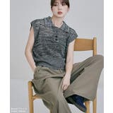 etoll エトル ミックスメッシュポロ襟ニット | Fashion Letter | 詳細画像17 