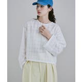 etoll エトル 2wayチェック柄シアーブラウス | Fashion Letter | 詳細画像5