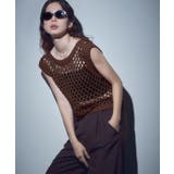 ブラウン | etoll エトル 前後2wayメッシュニットベスト | Fashion Letter