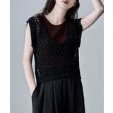 ブラック | etoll エトル 前後2wayメッシュニットベスト | Fashion Letter