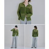 etoll エトル メッシュニット襟付きカーディガン | Fashion Letter | 詳細画像11