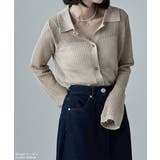 etoll エトル メッシュニット襟付きカーディガン | Fashion Letter | 詳細画像12