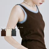 etoll エトル チュールトリムリブタンクトップ | Fashion Letter | 詳細画像1 