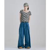 etoll エトル バイアスチェックフライスコンパクトTシャツ | Fashion Letter | 詳細画像10