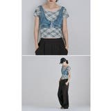 etoll エトル バイアスチェックフライスコンパクトTシャツ | Fashion Letter | 詳細画像16