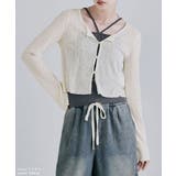 etoll エトル ポインテールシアークロップドカーディガン | Fashion Letter | 詳細画像13