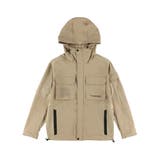 BEIGE | Rip-Stop Hooded Blouson | Mitchell & Ness
