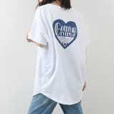 ◇ホワイト（ハートプリント） | チュニックTシャツ ロンT Tシャツ | Felt Maglietta