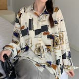 プリント柄シャツ ゆったりとしたシルエットが絶妙に可愛い♪!羽織りとしても♪ | Felt Maglietta | 詳細画像4