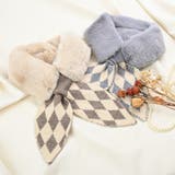 ファーニットリボンマフラー レトロスカーフトレンド秋冬 秋 | Felt Maglietta | 詳細画像3