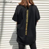 ◇ブラック（縦ゴールドロゴ） | オーバーサイズTシャツ Tシャツ ゆったりめ | Felt Maglietta