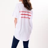 ホワイト | オーバーサイズバックプリントT Tシャツ トップス | Felt Maglietta