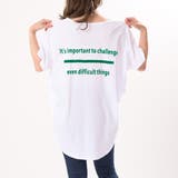 ホワイト（グリーン） | オーバーサイズバックプリントT Tシャツ トップス | Felt Maglietta
