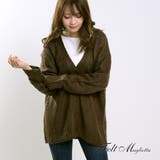 ブラウン | 起毛ニットカーディガン 起毛加工なのでふんわりとした肌ざわりで温かいニット | Felt Maglietta