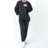 チャコール | ラインパンツセットアップルームウェア上下セットサイドラインジャージ | Felt Maglietta