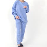 サックス | ラインパンツセットアップルームウェア上下セットサイドラインジャージ | Felt Maglietta