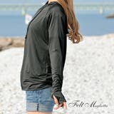 チャコール | UVカットパーカーラッシュガード紫外線防カットUPF50+接触冷感 夏 ビーチ | Felt Maglietta