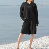 ブラック | UVカットラッシュガード 上下セット パーカー&ショートパンツ | Felt Maglietta
