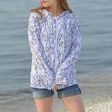 フラワーホワイト | UVカットパーカーラッシュガード紫外線防カットUPF50+接触冷感 夏 ビーチ | Felt Maglietta