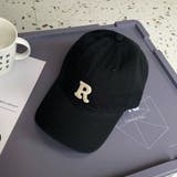 ブラック | Rロゴ刺繍キャップ ワンロゴ CAP | Felt Maglietta