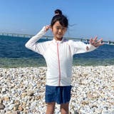 オフ×ピンク | ラッシュガードフードなしキッズ プール 海 | Felt Maglietta