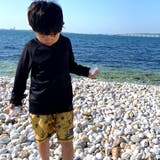 ブラック | ラッシュガードフードなしキッズ プール 海 | Felt Maglietta