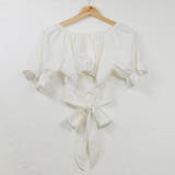 バックリボンオフショルブラウス ショート丈 オフショルダー リボン | Felt Maglietta | 詳細画像7