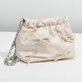 リボン付きチェーンショルダーバッグ 巾着 BAG | Felt Maglietta | 詳細画像31