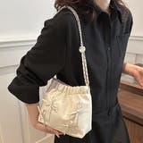 リボン付きチェーンショルダーバッグ 巾着 BAG | Felt Maglietta | 詳細画像3