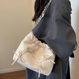 リボン付きチェーンショルダーバッグ 巾着 BAG | Felt Maglietta | 詳細画像4