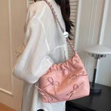 リボン付きチェーンショルダーバッグ 巾着 BAG | Felt Maglietta | 詳細画像11