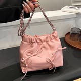 リボン付きチェーンショルダーバッグ 巾着 BAG | Felt Maglietta | 詳細画像14
