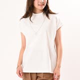 ホワイト | コットン100ハイネックTシャツ | Felt Maglietta