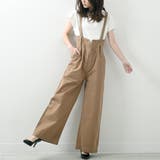 ハイウエストサス付ワイドパンツ ハイウエストデザイン オールシーズン | Felt Maglietta | 詳細画像24