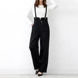 ツイルブラック | ハイウエストサス付ワイドパンツ ハイウエストデザイン オールシーズン | Felt Maglietta