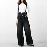 ハイウエストサス付ワイドパンツ ハイウエストデザイン オールシーズン | Felt Maglietta | 詳細画像12 