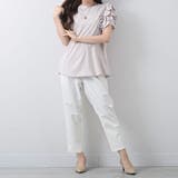 片袖フリルデザインTシャツボリューム個性的アシンメトリーdesignTee春夏主… | Felt Maglietta | 詳細画像16