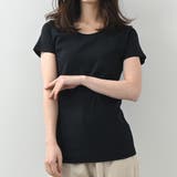 ブラック | コットンフライス半袖Tシャツ 春 夏 着回し シンプル ベーシック | Maria Trinity