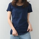 ネイビー | コットンフライス半袖Tシャツ 春 夏 着回し シンプル ベーシック | Maria Trinity