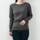ミックスグレー | ラウンドネックリブニット カラバリ豊富 大きいサイズ | Felt Maglietta