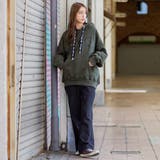 フロントベーマークロゴ紐フードパーカー ビッグシルエット プルオーバー | Felt Maglietta | 詳細画像4