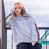 杢グレー | 袖ロゴライントレーナー ビッグシルエット スウェット | Felt Maglietta