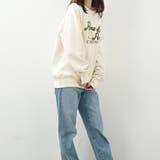 チェーン刺繍入り裏起毛トレーナー ビッグシルエット トレーナー | Felt Maglietta | 詳細画像13