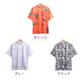 日本製 総柄モックネックＴシャツ プチネック | Felt Maglietta | 詳細画像1 