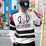 ホワイト×レッド | カラーブロック復刻デザインニット セーター RDPロゴ | Felt Maglietta